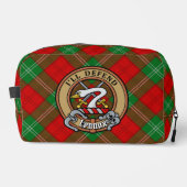 Clan Lennox-Wappen über Tartan Waschbeutel (Vorderseite)