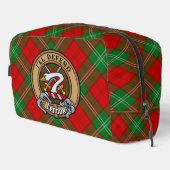 Clan Lennox-Wappen über Tartan Waschbeutel (Rechte Ecke)