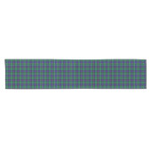 Clan Leslie Bright Blue und Green Scottish Tartan Kurzer Tischläufer (Horizontal)