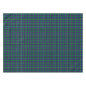 Clan Leslie Bright Blue und Green Scottish Tartan Tischdecke (Vorderseite (Horizontal))