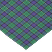 Clan Leslie Bright Blue und Green Scottish Tartan Tischdecke (Schrägansicht)