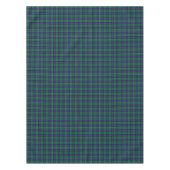 Clan Leslie Bright Blue und Green Scottish Tartan Tischdecke (Vorderseite)