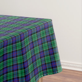Clan Leslie Bright Blue und Green Scottish Tartan Tischdecke