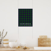 Clan Leslie Colors of Scotland Tartan Poster (Küche)
