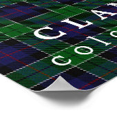 Clan Leslie Colors of Scotland Tartan Poster (Ecke)