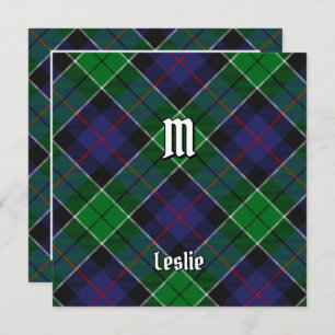 Clan Leslie Hunting Tartan Einladung