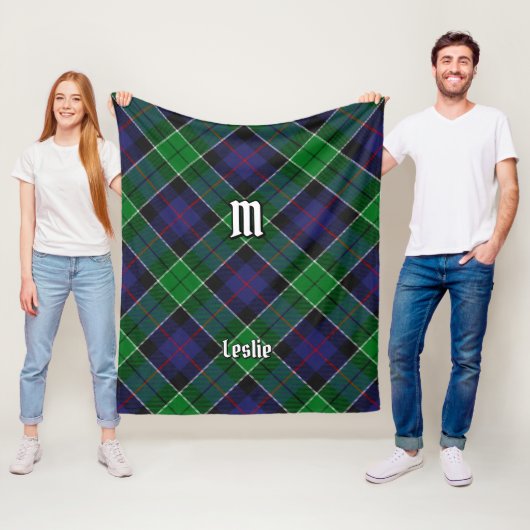 Clan Leslie Hunting Tartan Fleecedecke (Beispiel)