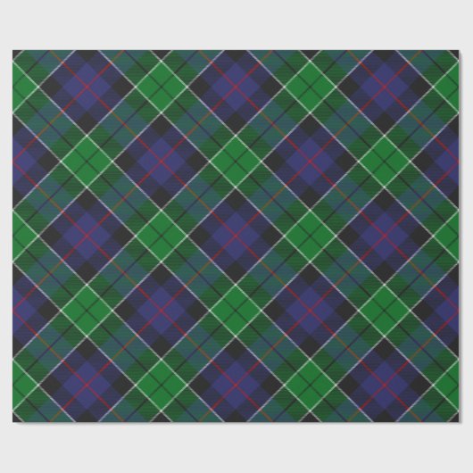 Clan Leslie Hunting Tartan Geschenkpapier (Flach)