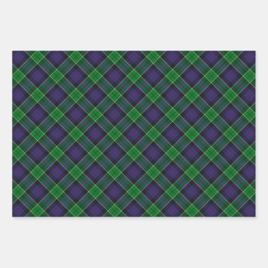 Clan Leslie Hunting Tartan Geschenkpapier Set (Vorderseite 3)