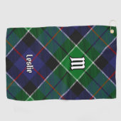 Clan Leslie Hunting Tartan Golfhandtuch (Horizontal)