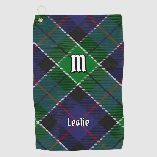 Clan Leslie Hunting Tartan Golfhandtuch (Vorderseite)