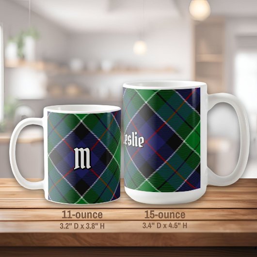 Clan Leslie Hunting Tartan Kaffeetasse