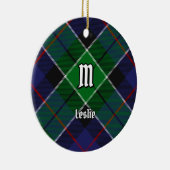 Clan Leslie Hunting Tartan Keramik Ornament (Rechts)