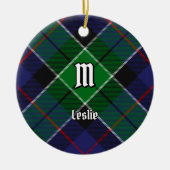 Clan Leslie Hunting Tartan Keramik Ornament (Vorne)