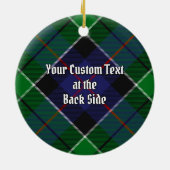 Clan Leslie Hunting Tartan Keramik Ornament (Hinten)