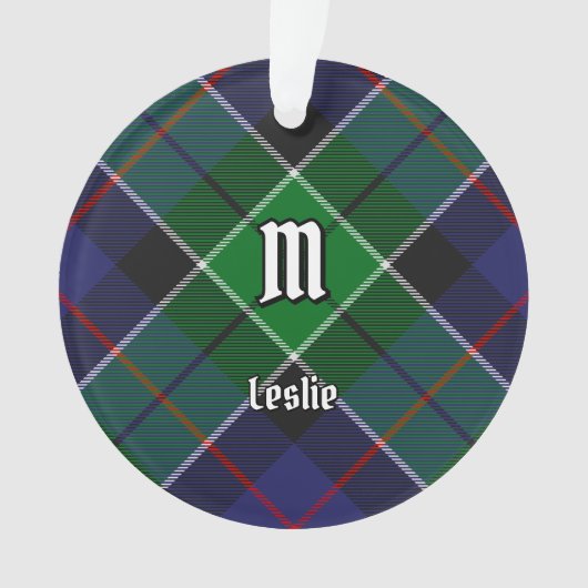 Clan Leslie Hunting Tartan Ornament (Vorderseite)