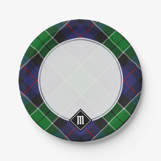 Clan Leslie Hunting Tartan Pappteller (Vorderseite)