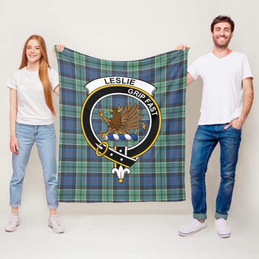 Clan Leslie Jagd Ancient Tartan Kariert Fleecedecke (Beispiel)