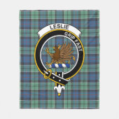 Clan Leslie Jagd Ancient Tartan Kariert Fleecedecke (Vorderseite)