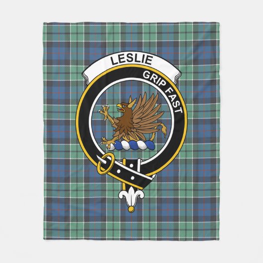 Clan Leslie Jagd Ancient Tartan Kariert Fleecedecke (Vorderseite)