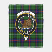 Clan Leslie Jagd Tartan Kariert Fleecedecke (Vorderseite)