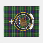 Clan Leslie Jagd Tartan Kariert Fleecedecke (Vorderseite (Horizontal))