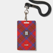 Clan Leslie Red Tartan Ausweis (Vorderseite mit Lanyard)
