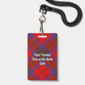 Clan Leslie Red Tartan Ausweis (Rückseite mit Lanyard)