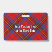 Clan Leslie Red Tartan Ausweis (Rückseite)