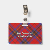 Clan Leslie Red Tartan Ausweis (Rückseite mit Clip)