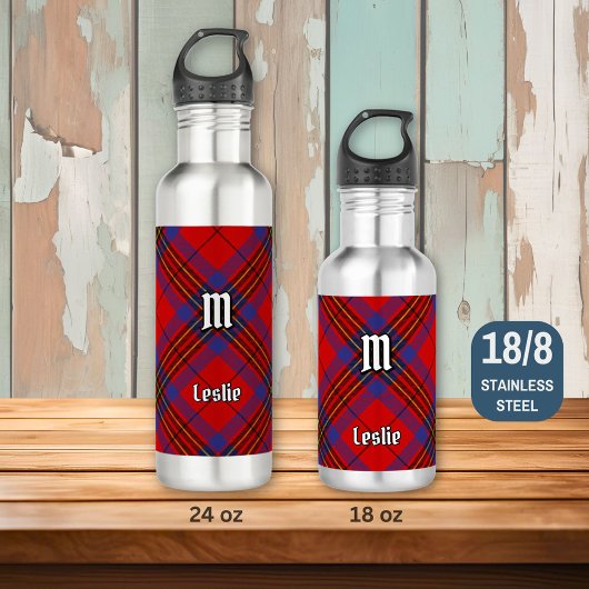 Clan Leslie Red Tartan Edelstahlflasche