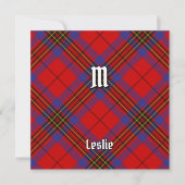 Clan Leslie Red Tartan Einladung (Vorderseite)