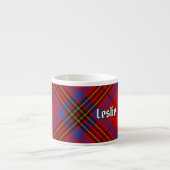 Clan Leslie Red Tartan Espressotasse (Vorderseite)
