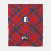 Clan Leslie Red Tartan Fleecedecke (Vorderseite)