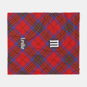 Clan Leslie Red Tartan Fleecedecke (Vorderseite (Horizontal))