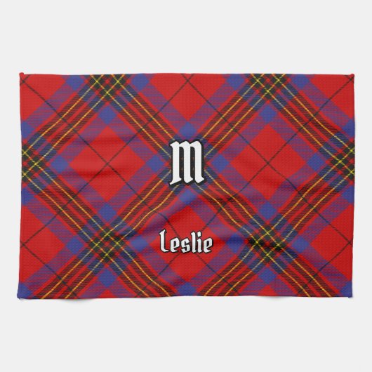 Clan Leslie Red Tartan Geschirrtuch (Horizontal)