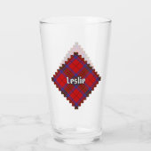 Clan Leslie Red Tartan Glas (Rückseite)