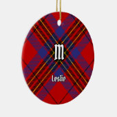 Clan Leslie Red Tartan Keramik Ornament (Rechts)