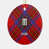 Clan Leslie Red Tartan Keramik Ornament (Links)