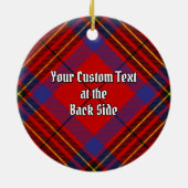 Clan Leslie Red Tartan Keramik Ornament (Hinten)