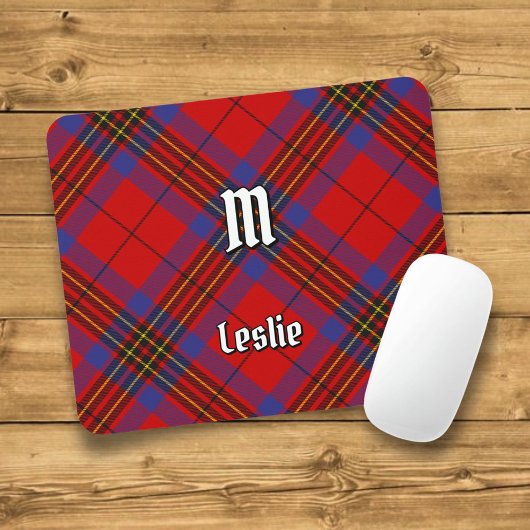 Clan Leslie Red Tartan Mousepad