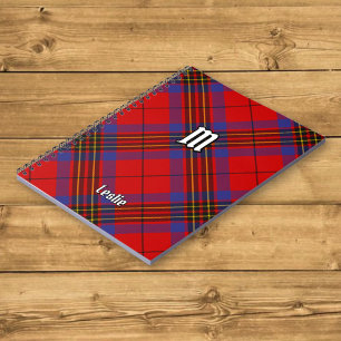 Clan Leslie Red Tartan Notizblock