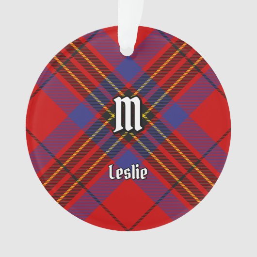 Clan Leslie Red Tartan Ornament (Vorderseite)