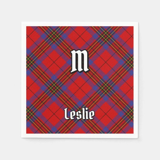 Clan Leslie Red Tartan Serviette (Vorderseite)