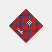 Clan Leslie Red Tartan Serviette (Ecke)