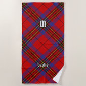 Clan Leslie Red Tartan Strandtuch (Vorderseite)
