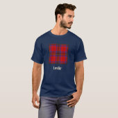 Clan Leslie Red Tartan T-Shirt (Vorne ganz)
