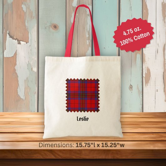Clan Leslie Red Tartan Tragetasche