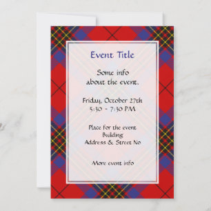 Clan Leslie Roter Tartan Einladung