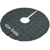 Clan Leslie Tartan Kariert Polyester Weihnachtsbaumdecke (Schrägansicht)